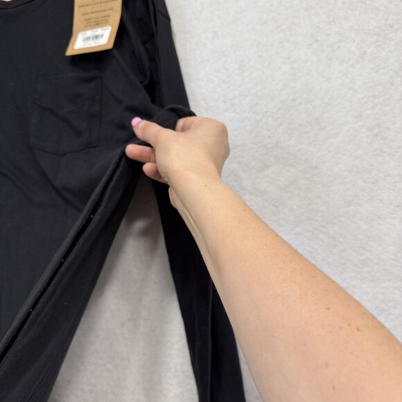 MAI Shirt Mens XL Black Long Sleeve Adaptive Side Snap Crewneck Pocket Tee Soft - Picture 11 of 15